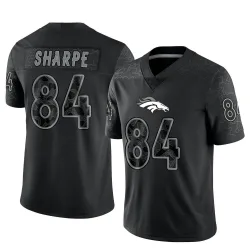 Youth Shannon Sharpe Denver Broncos No.84 Limited Reflective Jersey - Black