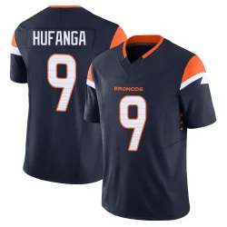Youth Talanoa Hufanga Denver Broncos No.9 Limited Alternate Vapor F.U.S.E. Jersey - Navy