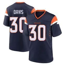 Youth Terrell Davis Denver Broncos No.30 Game Alternate Jersey - Navy