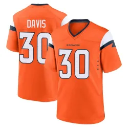 Youth Terrell Davis Denver Broncos No.30 Game Jersey - Orange