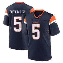 Youth Trent Sherfield Sr. Denver Broncos No.5 Game Alternate Jersey - Navy