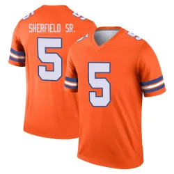 Youth Trent Sherfield Sr. Denver Broncos No.5 Legend Alternate Mile High Collection 1977 Throwback Jersey - Orange