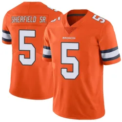 Youth Trent Sherfield Sr. Denver Broncos No.5 Limited Color Rush Vapor Untouchable Jersey - Orange