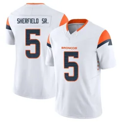 Youth Trent Sherfield Sr. Denver Broncos No.5 Limited Vapor F.U.S.E. Jersey - White