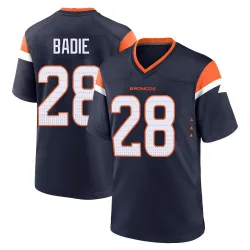 Youth Tyler Badie Denver Broncos No.28 Game Alternate Jersey - Navy