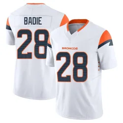 Youth Tyler Badie Denver Broncos No.28 Limited Vapor F.U.S.E. Jersey - White