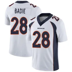 Youth Tyler Badie Denver Broncos No.28 Limited Vapor Untouchable Jersey - White