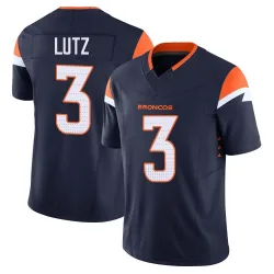 Youth Wil Lutz Denver Broncos No.3 Limited Alternate Vapor F.U.S.E. Jersey - Navy