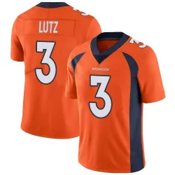 Youth Wil Lutz Denver Broncos No.3 Limited Team Color Vapor Untouchable Jersey - Orange