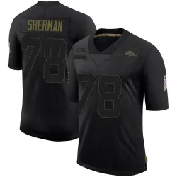 Youth Will Sherman Denver Broncos No.78 Limited 2020 Salute To Service Jersey - Black