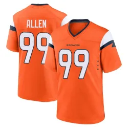 Youth Zach Allen Denver Broncos No.99 Game Jersey - Orange